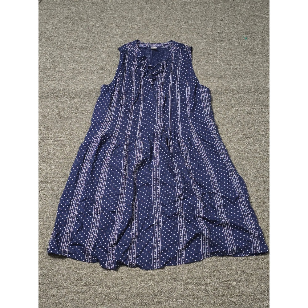 Old Navy Sleeveless Dress Casual Summer‎ Mini Dress Blue White Print S